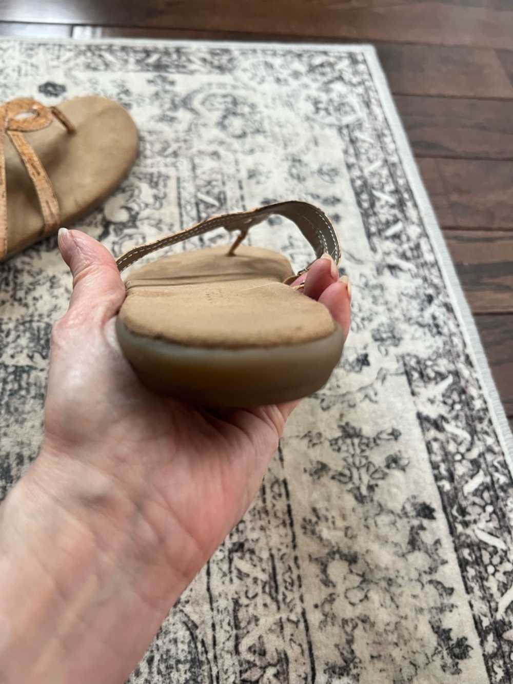 AEROSOLES Tan Loop Thong Sandals with Braided Straps - Women - Picture 8 of 10